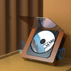 Retro Bluetooth CD Player – Classic Design with USB-C, FM Radio, and LCD Display | Compact Wireless Music System for Home