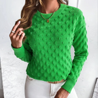 Maglione Donna in Cashmere a Trecce con Girocollo