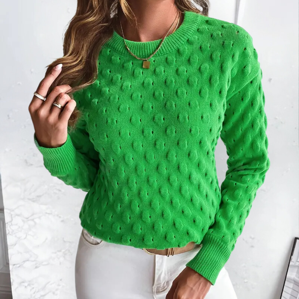 Maglione Donna in Cashmere a Trecce con Girocollo