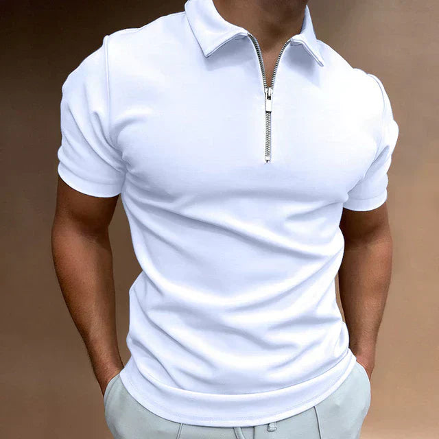Polo da Uomo Design con Zip Silhouette Moderna Comfort