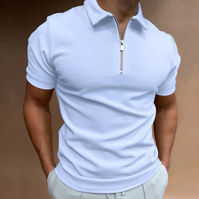 Polo da Uomo Design con Zip Silhouette Moderna Comfort
