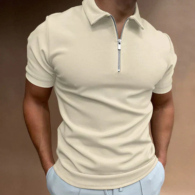 Polo da Uomo Design con Zip Silhouette Moderna Comfort