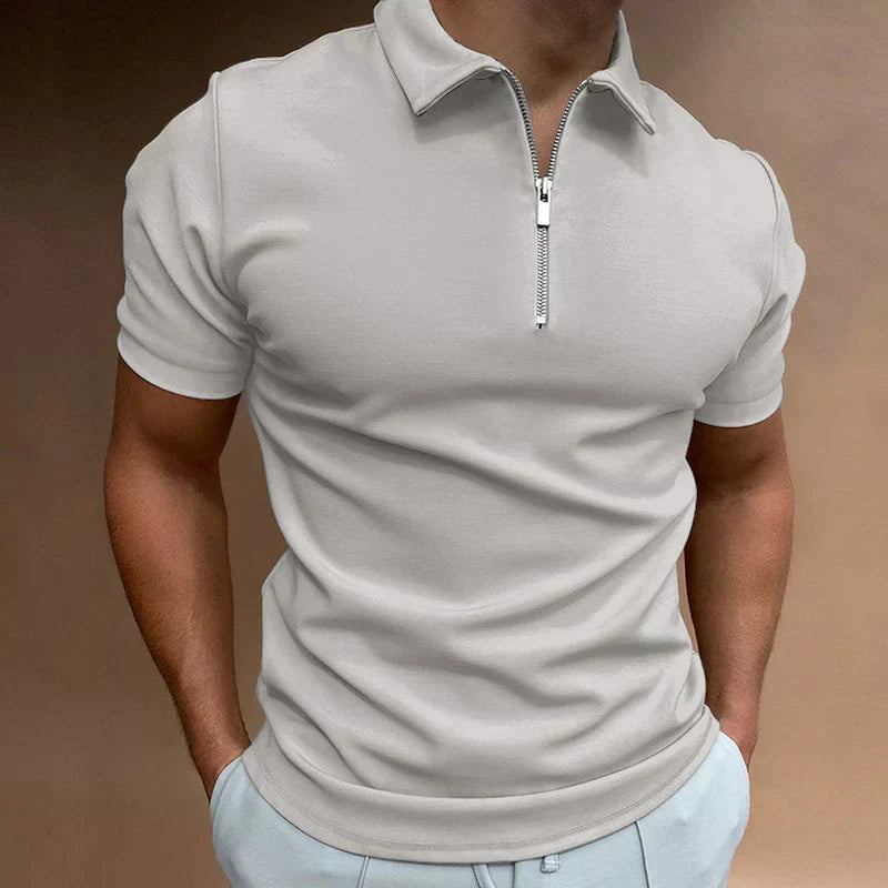 Polo da Uomo Design con Zip Silhouette Moderna Comfort