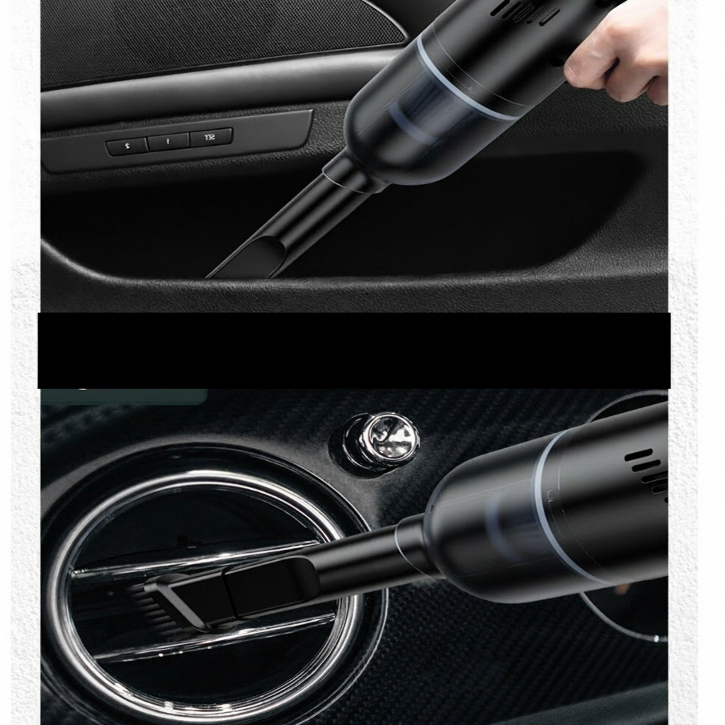 Trådløs Bærbar Bilstøvsuger – Letvægtsdesign med Kraftfuld Sugning og Stille Drift til Hjem og Bilrengøring