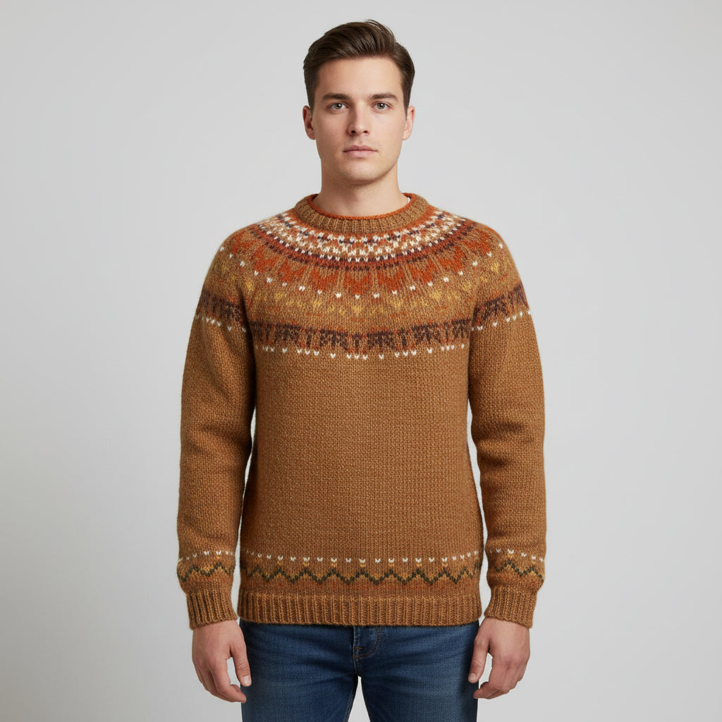ANFINITE – Maglione Vintage da Uomo | Collo Rotondo Classico