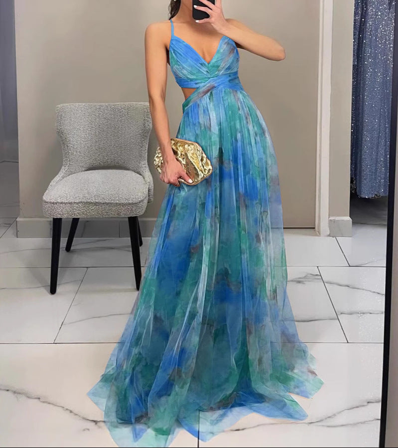 Maxi Kjole Blomstret Silhuet Elegant Sommerstil