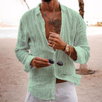 Chemise casual homme à col classique