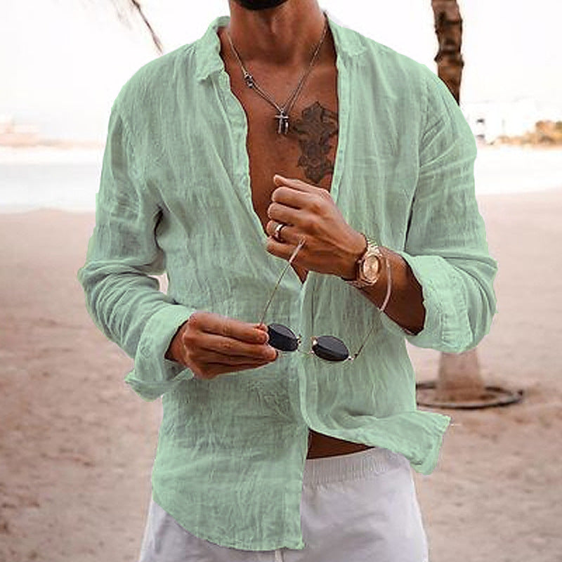 Chemise casual homme à col classique