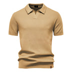 Polo Uomo in Maglia Waffle a Maniche Corte