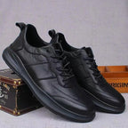 Zapatillas casuales para hombre con cordones y paneles cosidos – zapatos bajos elegantes de diseño minimalista