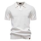 Polo Uomo in Maglia Waffle a Maniche Corte
