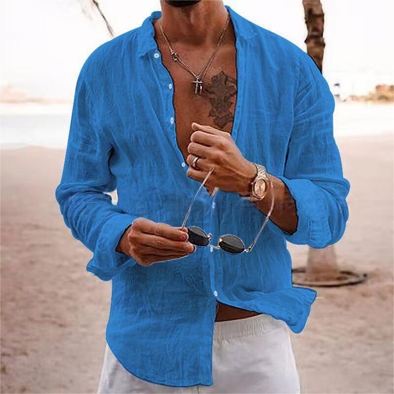Chemise casual homme à col classique