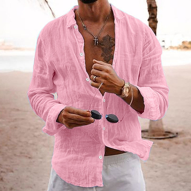 Chemise casual homme à col classique