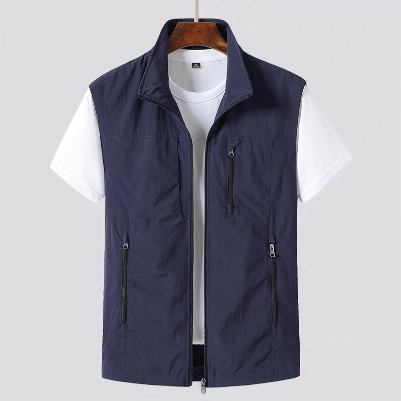 Gilet Uomo Leggero con Zip e Tasche