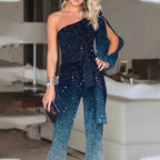 Combinaison femme asymétrique à pantalon large