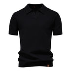 Polo Uomo in Maglia Waffle a Maniche Corte