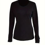 Top Donna Slim Fit con Scollo a V e Dettagli con Bottoni