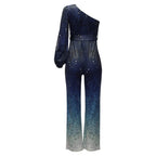 Combinaison femme asymétrique à pantalon large