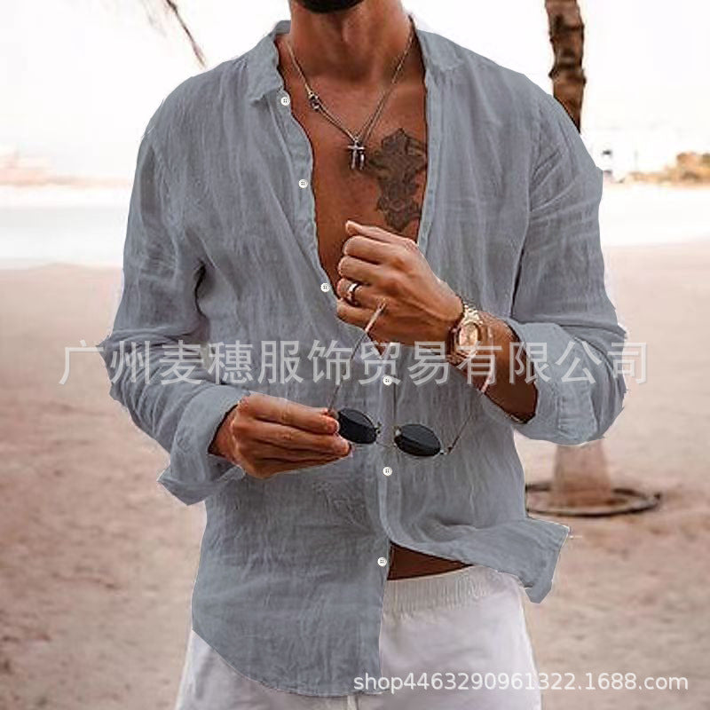 Chemise casual homme à col classique