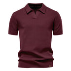 Polo Uomo in Maglia Waffle a Maniche Corte