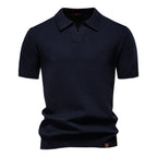Polo Uomo in Maglia Waffle a Maniche Corte