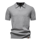 Polo Uomo in Maglia Waffle a Maniche Corte
