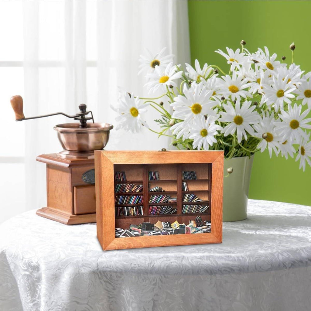 ANFINITE AnxietyBookshelf Håndlavet Miniature Bogreol i Træ
