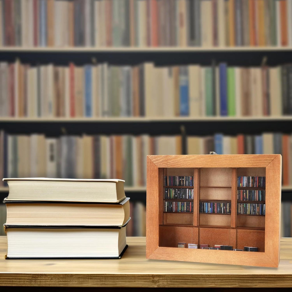 ANFINITE AnxietyBookshelf Håndlavet Miniature Bogreol i Træ