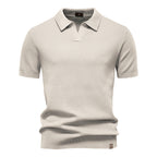 Polo Uomo in Maglia Waffle a Maniche Corte