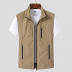 Gilet Uomo Leggero con Zip e Tasche