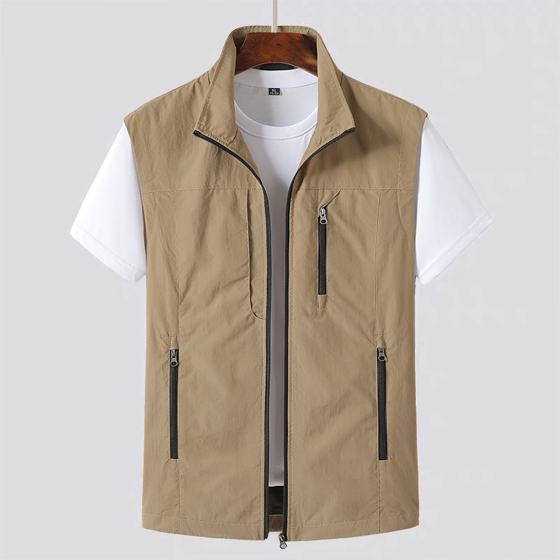 Gilet Uomo Leggero con Zip e Tasche
