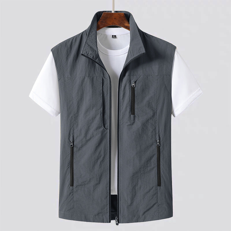 Gilet Uomo Leggero con Zip e Tasche