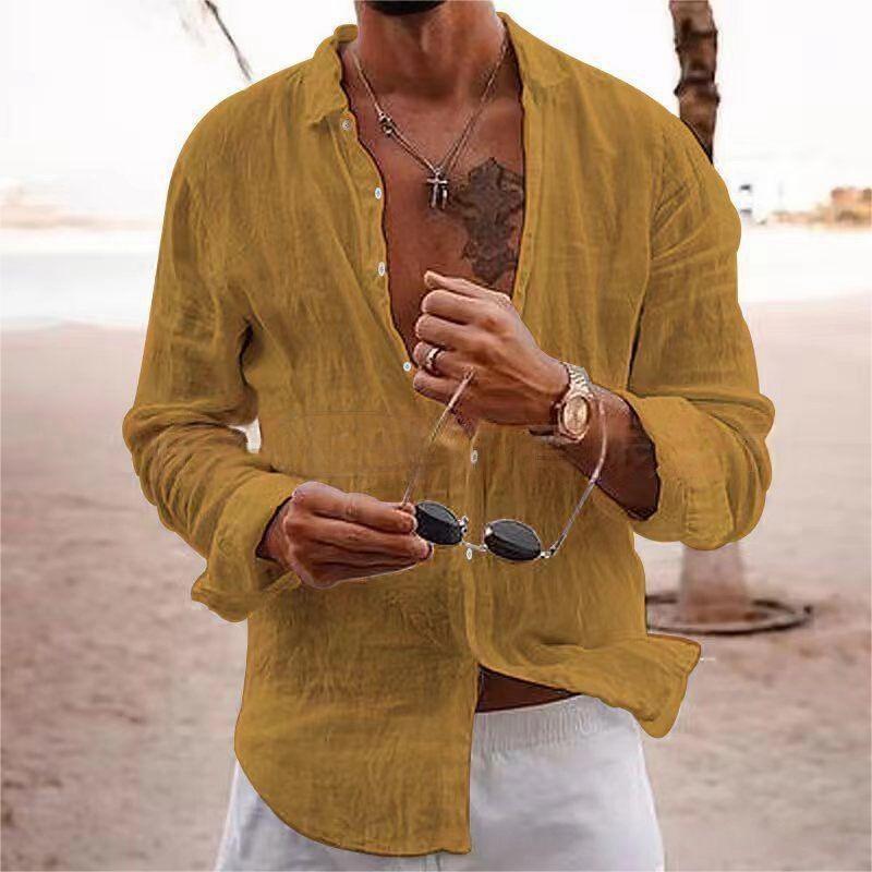 Chemise casual homme à col classique