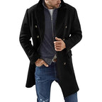 Cappotto Doppiopetto Uomo Elegante – Taglio Sartoriale, Revers Classici e Lunghezza Media