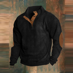 Maglione Uomo a Costine con Colletto a Bottoni