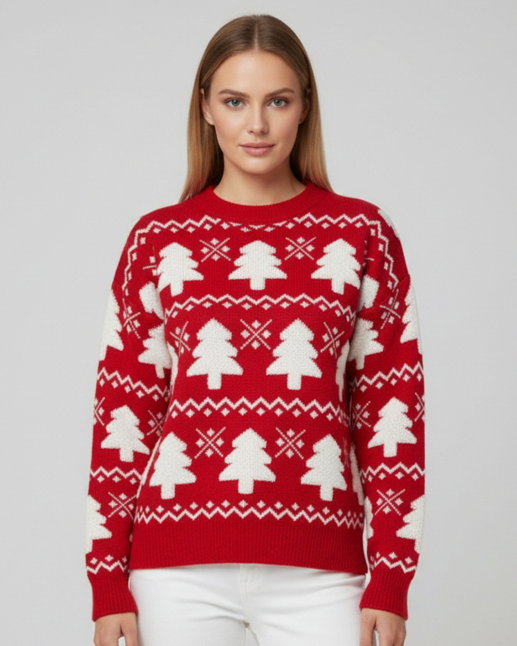 ANFINITE | Juletrøje til Kvinder – Blød Strik med Hjerter