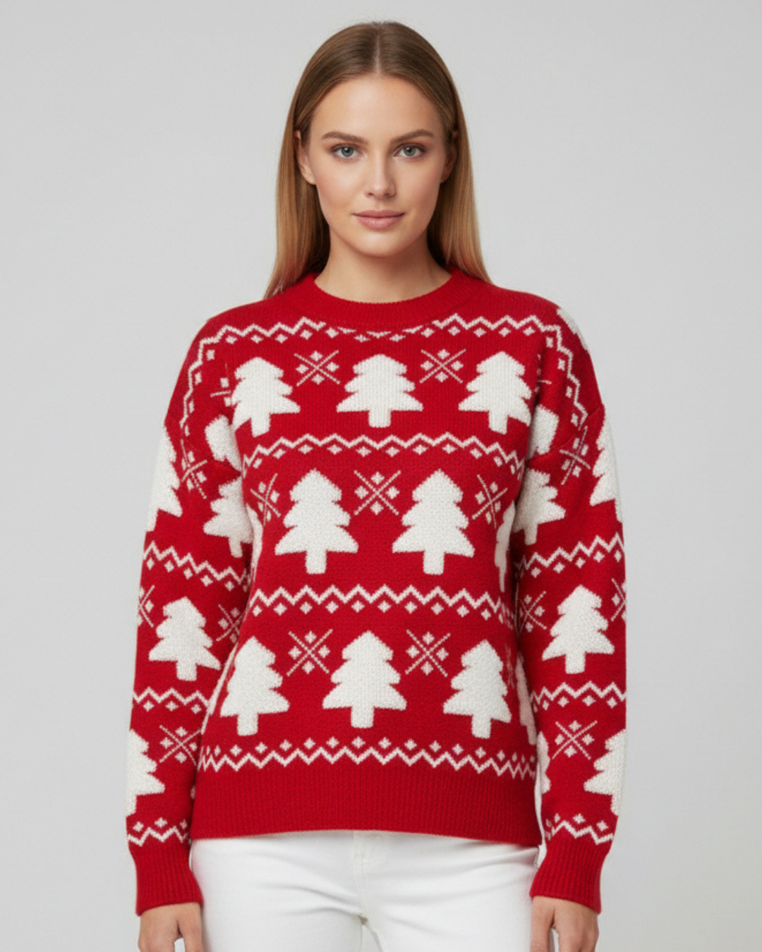 ANFINITE | Maglione di Natale per Donne – Morbido Maglione con Cuori