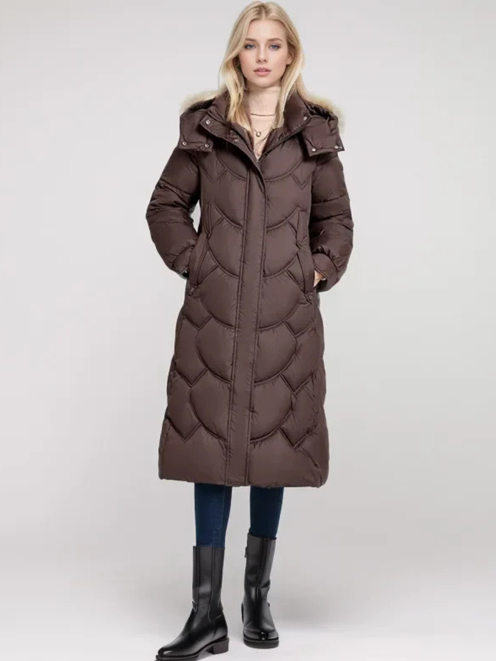 AMBER – Lang vinterjakke til damer