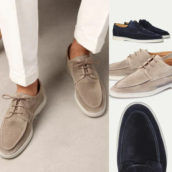 Chaussures casual homme en daim à lacets