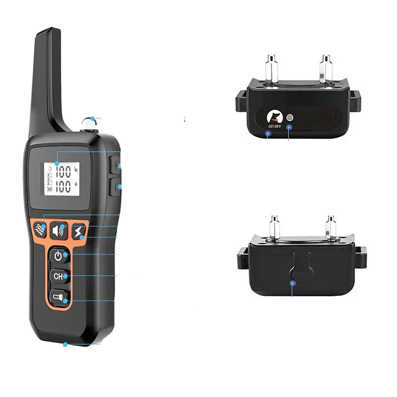 AquaStride Pro – Collare per Addestramento per Cani Ricaricabile e Impermeabile da 1000m con Telecomando a Lunga Distanza