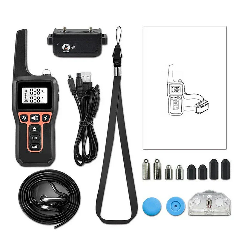 AquaStride Pro – 1000m Vandtæt Genopladelig Hundetræningskrave med Langdistance Fjernbetjening