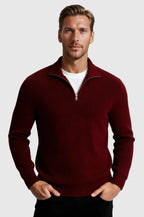 ANFINITE - Herre Half-Zip Striktrøje med Høj Krave