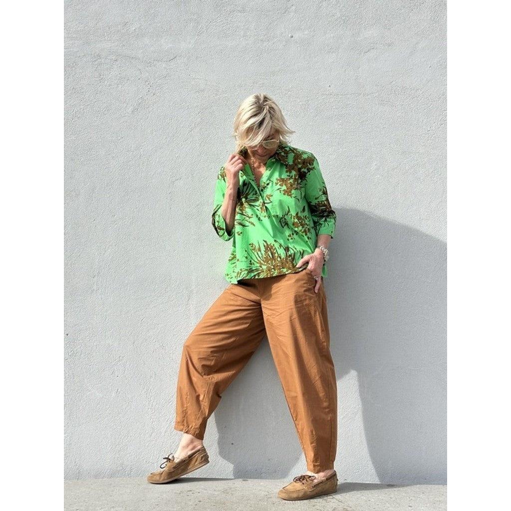 Print Bluse Dame A-Snit Komfortstil