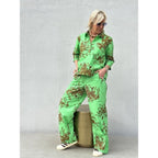 Print Bluse Dame A-Snit Komfortstil