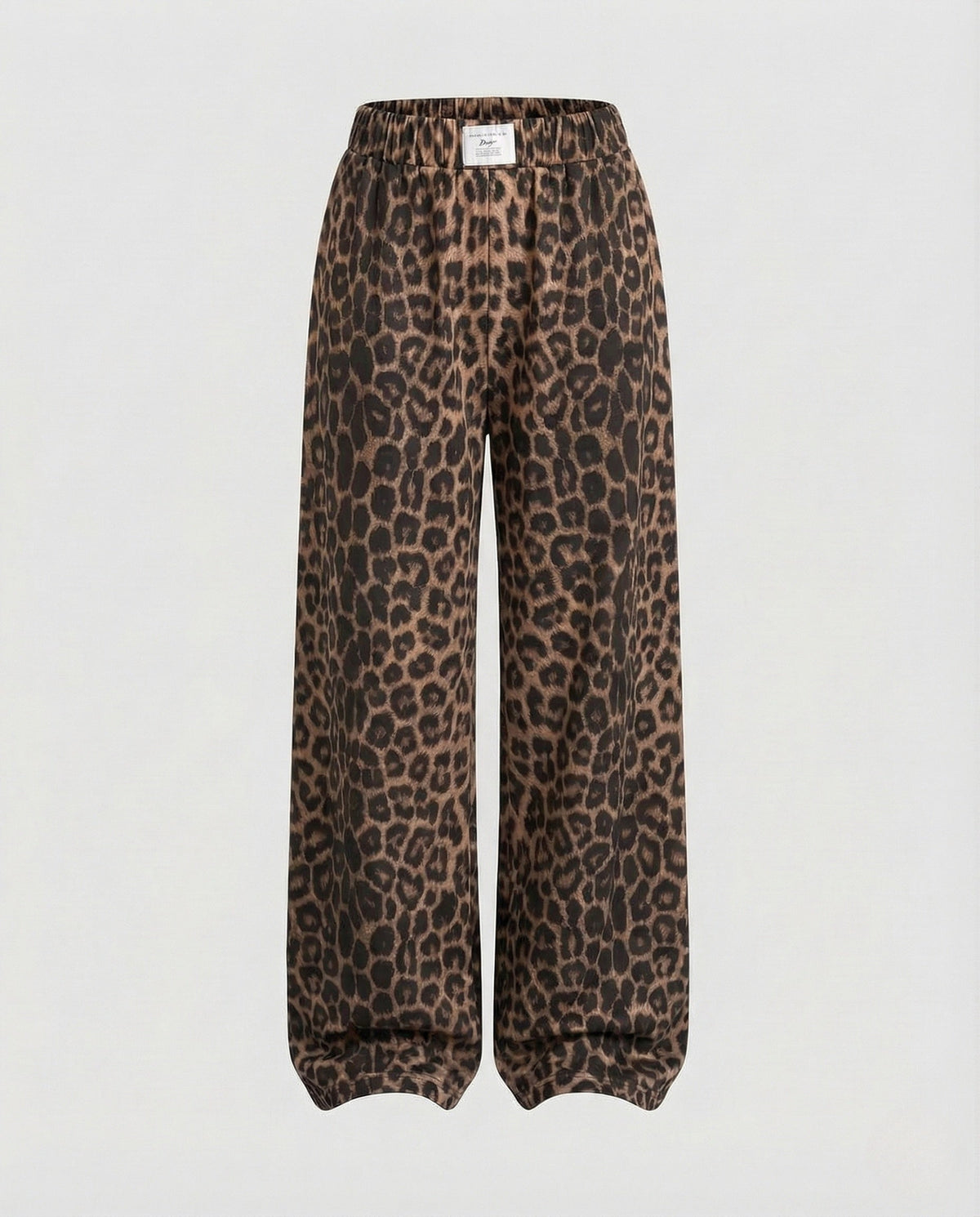 Pantalon femme taille haute imprimé – Modèle palazzo à jambes larges et taille élastiquée