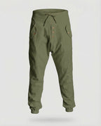 Pantalones harem para hombre de tiro bajo – Modelo casual de verano con cordón ajustable y bolsillos cargo