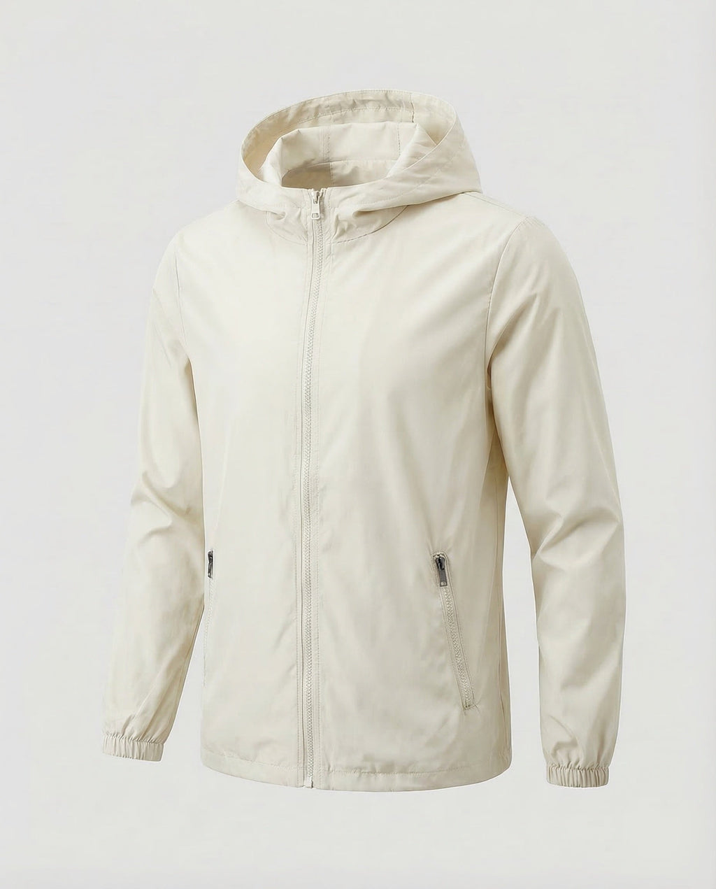 Giacca Leggera Uomo con Cappuccio – Modello Casual con Zip Integrale e Tasche Laterali