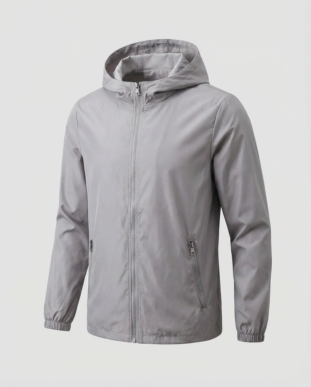 Giacca Leggera Uomo con Cappuccio – Modello Casual con Zip Integrale e Tasche Laterali