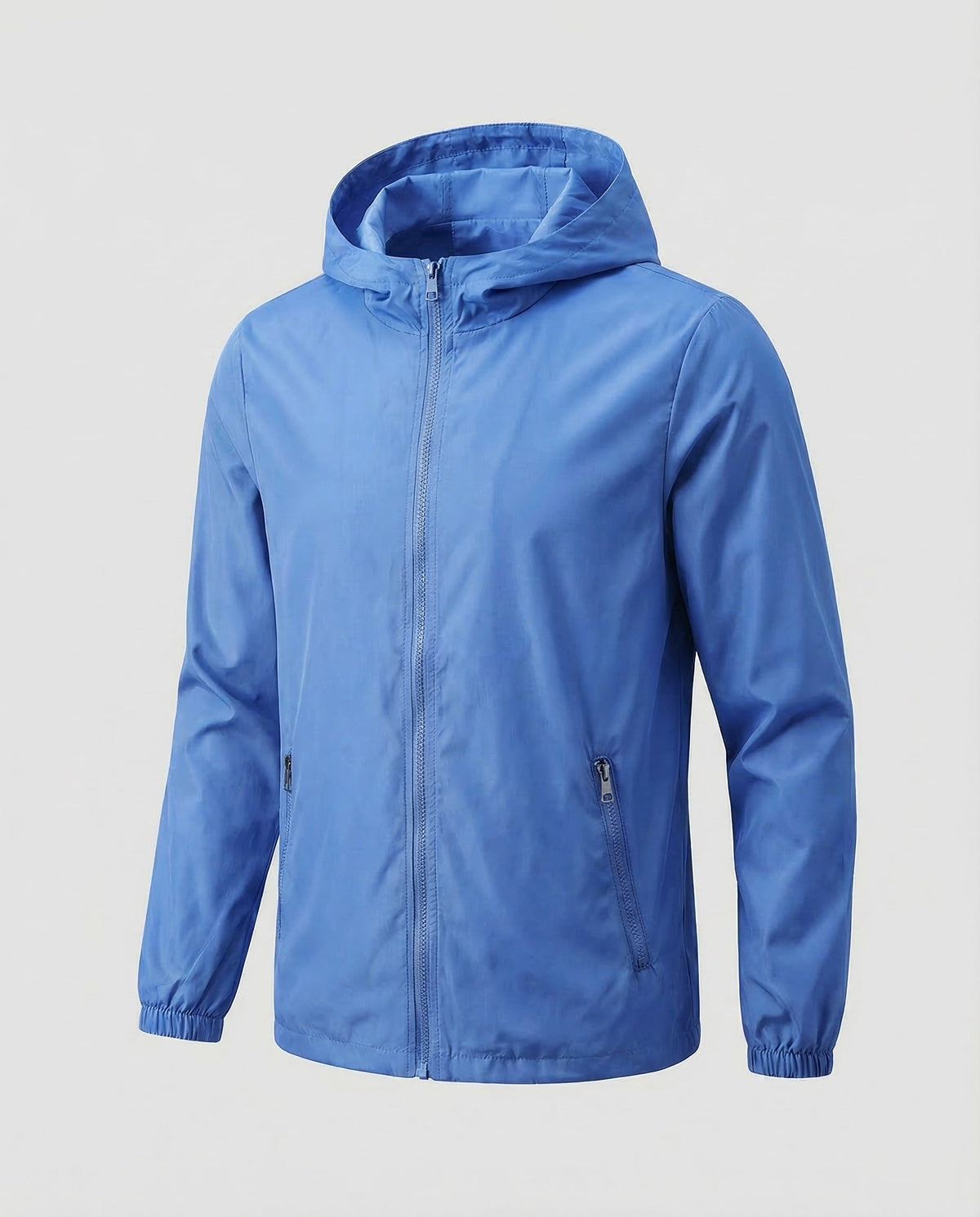Giacca Leggera Uomo con Cappuccio – Modello Casual con Zip Integrale e Tasche Laterali