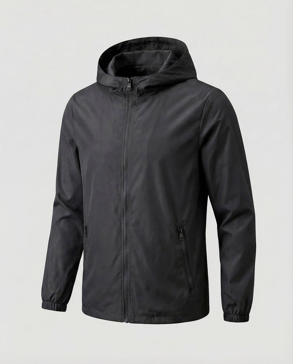 Giacca Leggera Uomo con Cappuccio – Modello Casual con Zip Integrale e Tasche Laterali